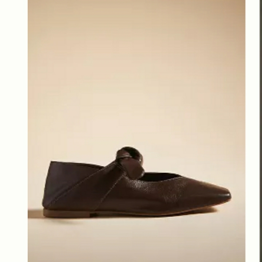 NWOT ANTHROPOLOGIE VICENZA Bow Mary Jane Flat, Size 8-8.5